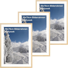 Bilderrahmen Set 50x70 cm MDF Acrylglas Holzoptik Display