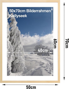 3er-Set Bilderrahmen 50x70cm Holzfarben Acrylglas MDF