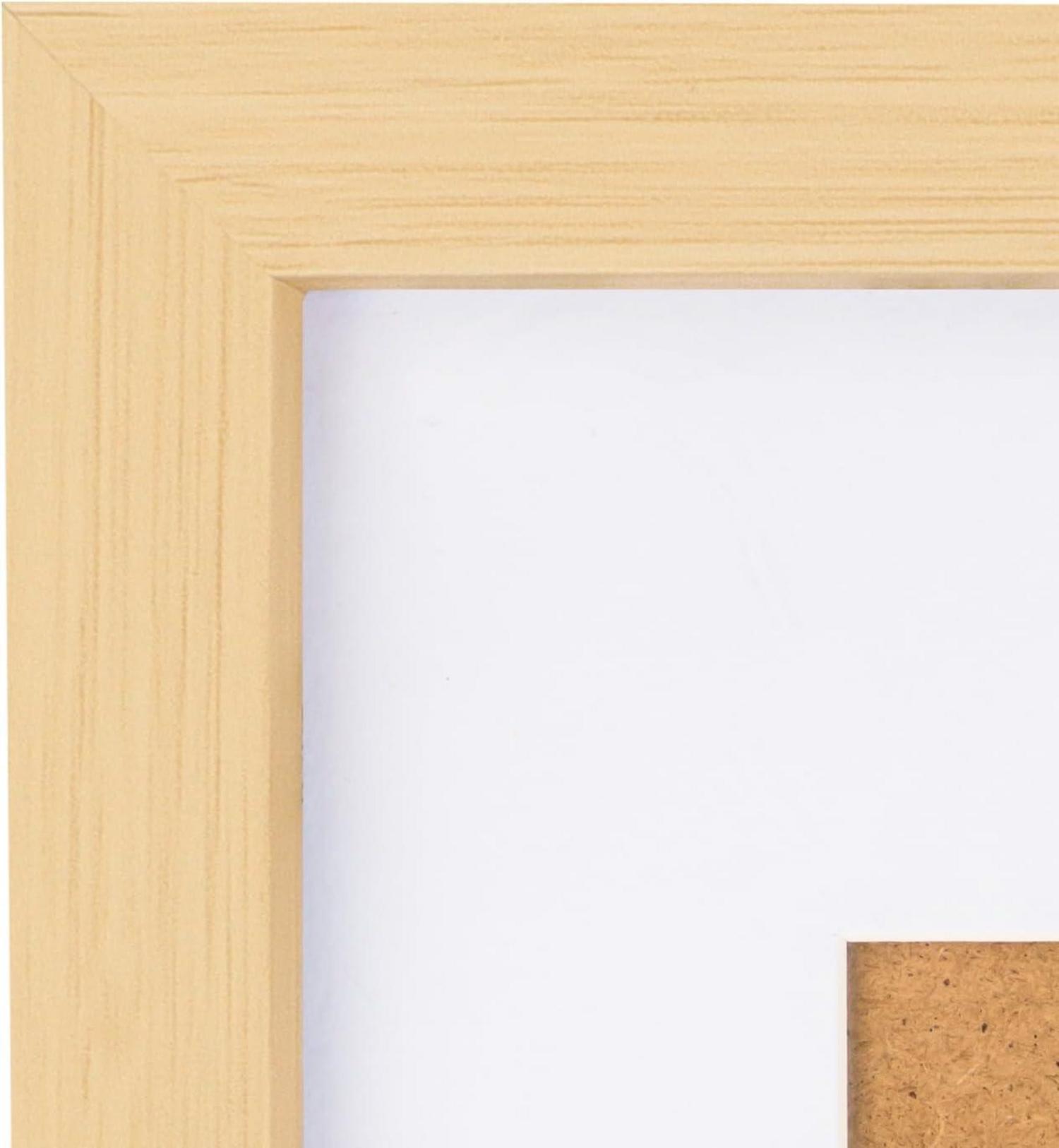 3er-Set Bilderrahmen 50x70cm MDF Acrylglas Holzfarben Wanddeko