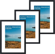 Bilderrahmen Set Schwarz 30x40 cm Acrylglas MDF - 3er
