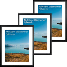 Schwarze Bilderrahmen Set 40x50 cm aus MDF und Acrylglas