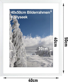 3er Set Bilderrahmen 40x50cm MDF Acrylglas Weiß Holz