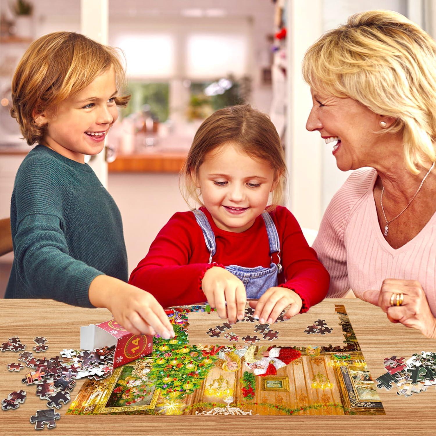 Adventskalender 2024 Puzzle 1008 Teile Weihnachtskalender Geschenk Jigsaw