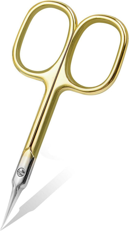 Professionelle Nagelhautschere mit gebogener Spitze aus Edelstahl