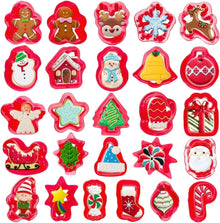 26-teiliges Mini Weihnachts-Ausstechformen Set Kunststoff
