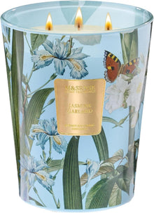 Jasmin Duftkerze im Glas groß 3 Dochte 990g, 150h Brenndauer