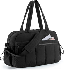 Weekender Reisetasche Sporttasche Damen Schwarz 24l