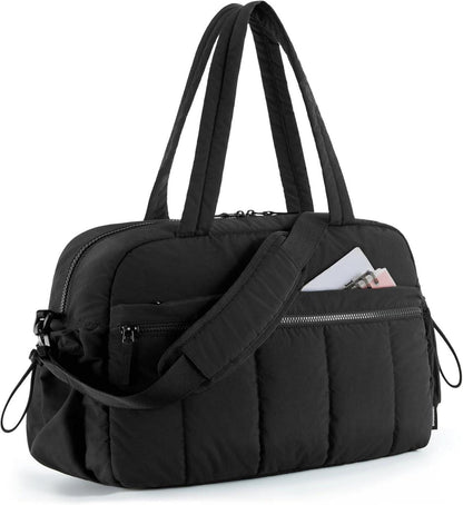 Weekender Reisetasche Sporttasche Damen Schwarz 24l