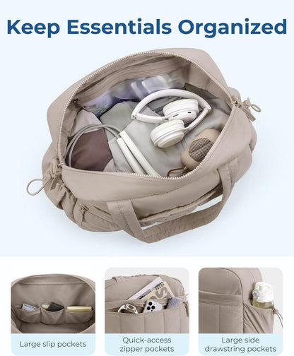 BAGSMART Reisetasche Damen 24l Weekender Sporttasche Wasserabweisend