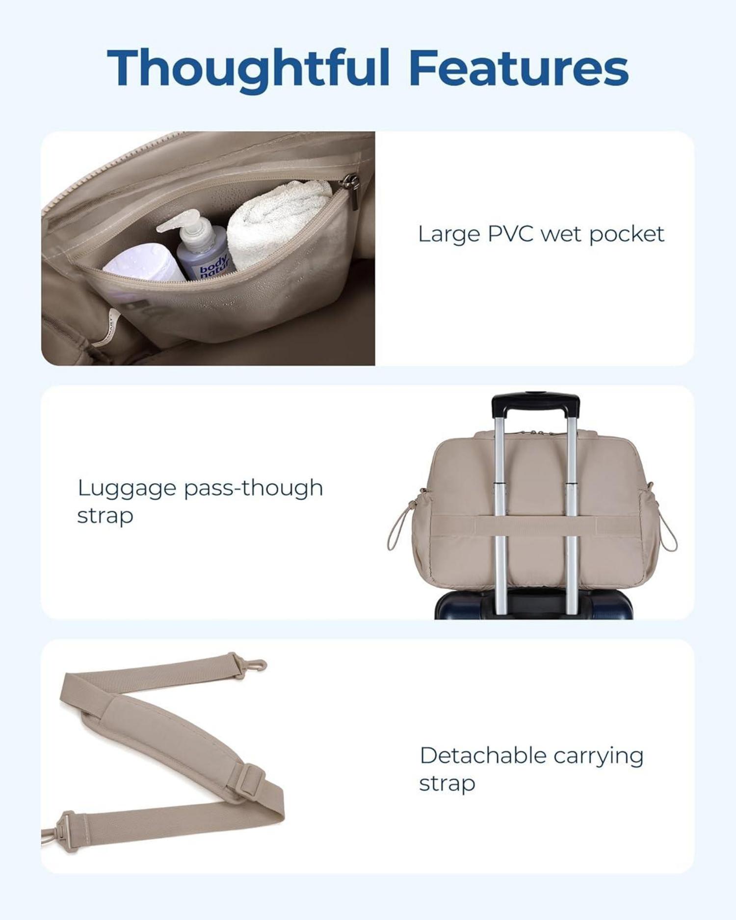 24L Damen Reisetasche Weekender Sporttasche Wasserabweisend