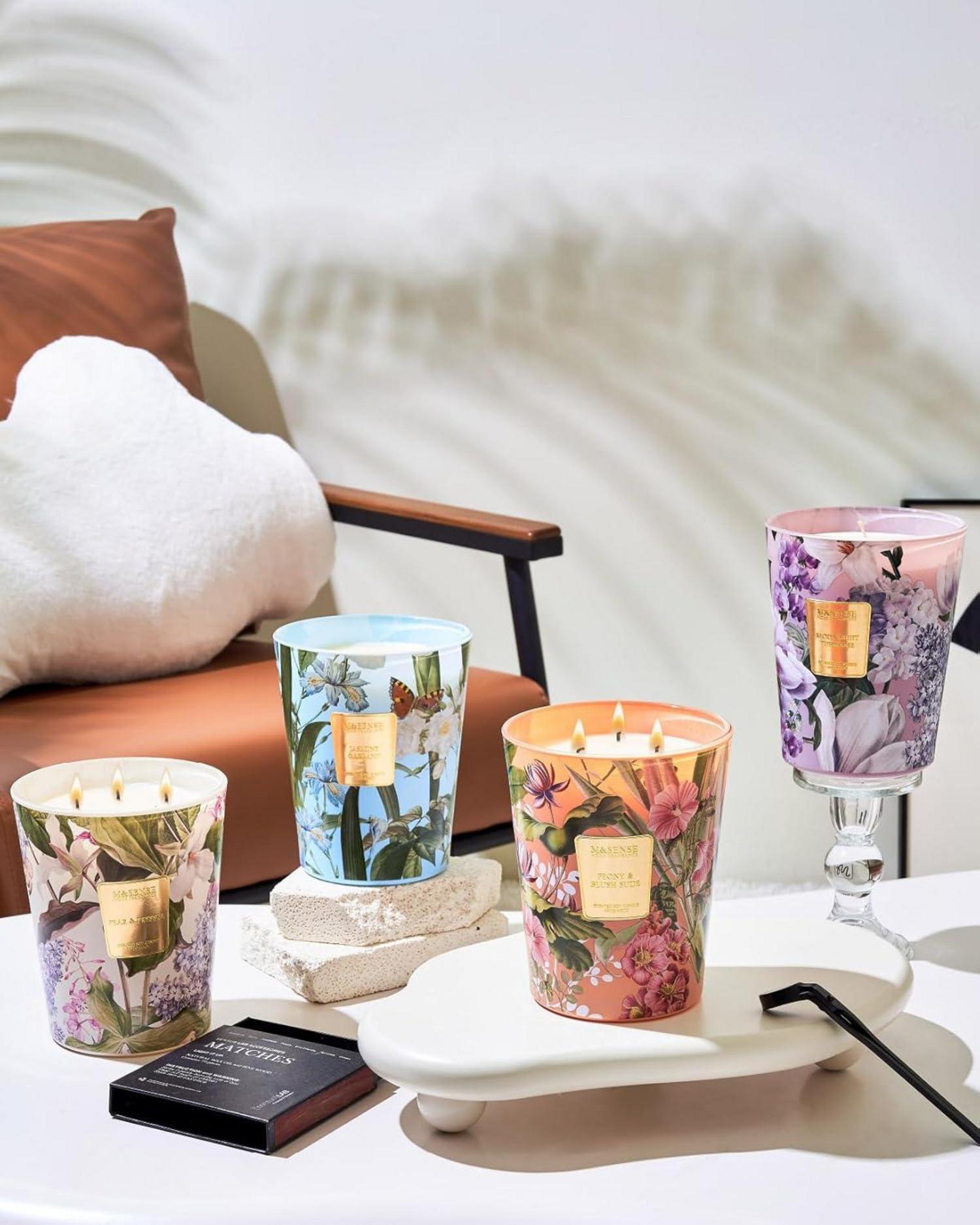 Luxuriöse Lavendel Duftkerze 3-Docht 990g Naturwachs 150h - Geschenk für Frauen