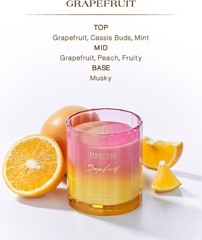 Grapefruit Duftkerze im Glas 300g - Natürliche Sojakerze 60