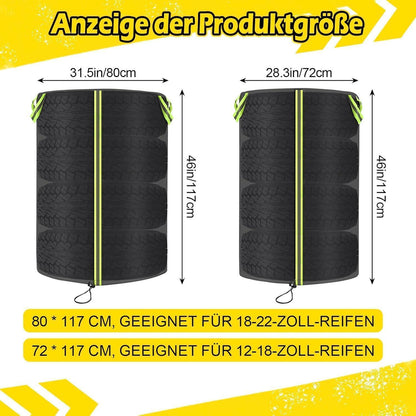 Reifenabdeckung 80x117cm – Universal für 4 Reifen mit Reißverschluss