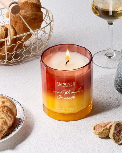 Duftkerze im Glas Gewürz Kürbis 300g 60h Brenndauer - Herbst Sojawachs