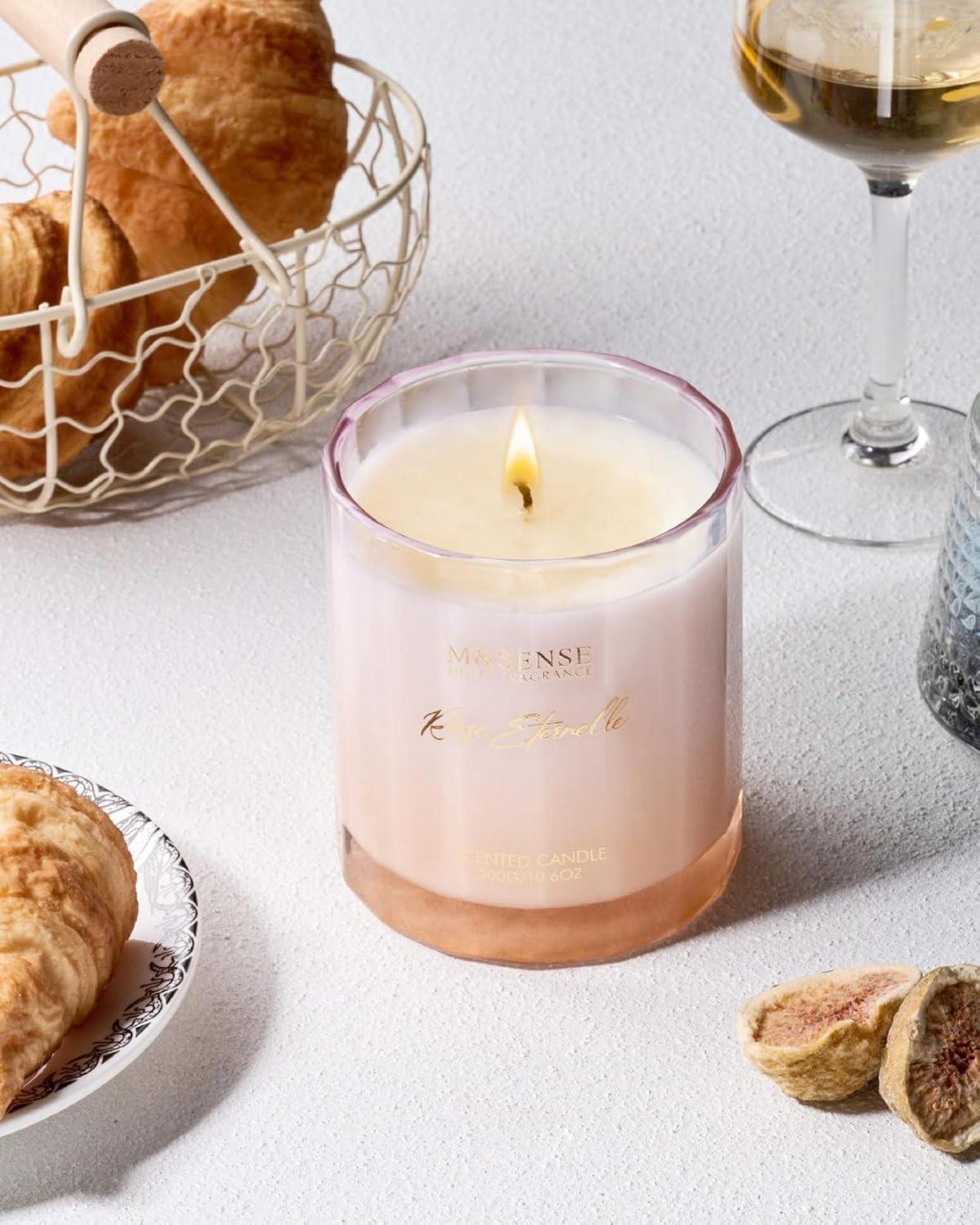 Rose Duftkerze 300g Lange Brenndauer Aromatherapie Luxuskerze