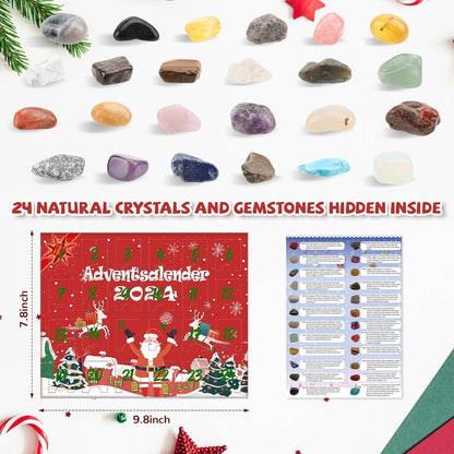 Brezoy Kinder Adventskalender 2024 mit Edelsteinen DIY