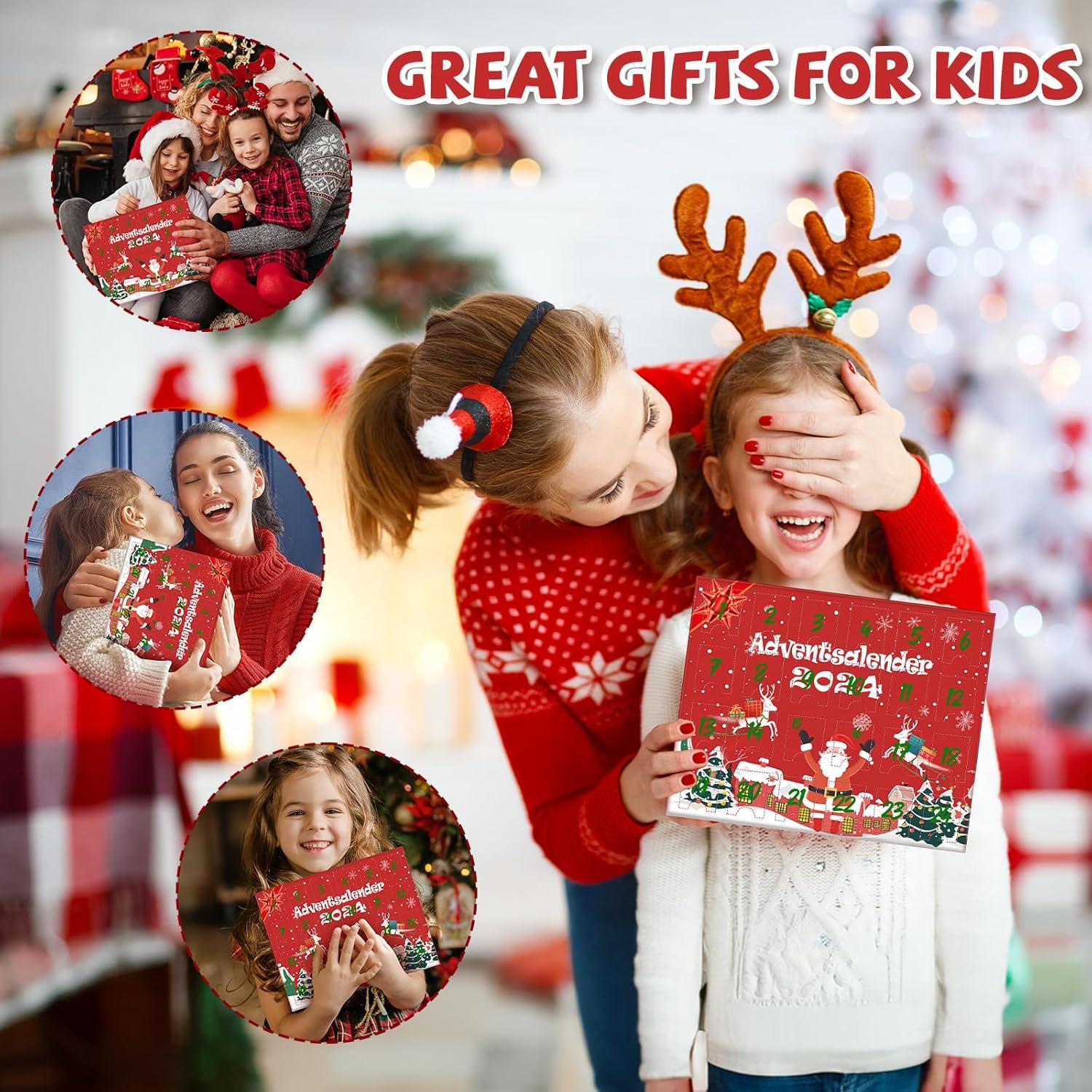 Brezoy Adventskalender 2024 Kinder Edelsteine Mädchen Spielzeug Xmas Geschenk