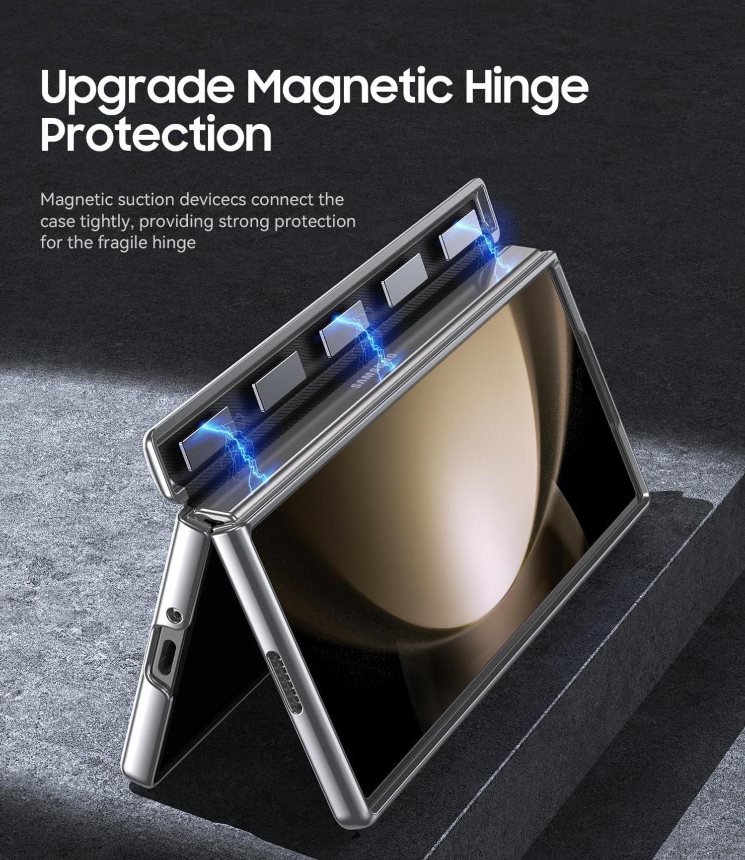 JUESHITUO Samsung Galaxy Z Fold 6 Hülle Magnetschutz Stoßfänger Slim