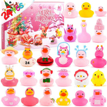Adventskalender 2024 Kinder Ente Rosa Badespielzeug Rubber Duck