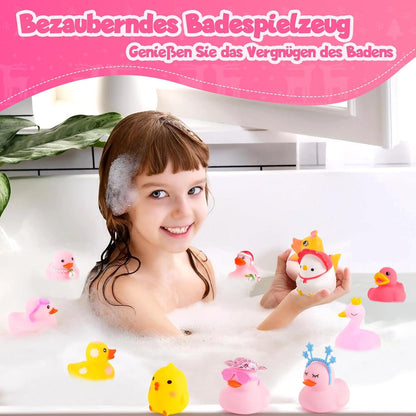 MEIGBFR Adventskalender 2024 Kinder Ente Rosa Badespielzeug Rubber Duck