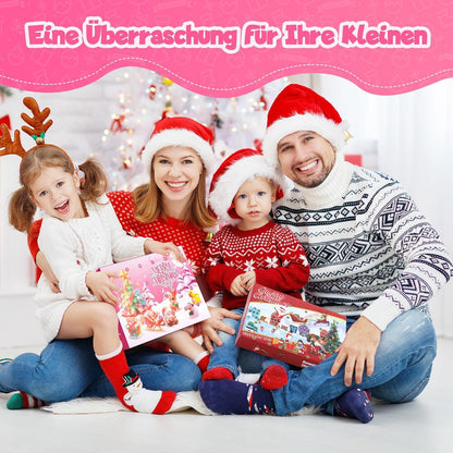 Adventskalender 2024 Ente Rosa Badespielzeug Kinder Mädchen Weihnachtskalender