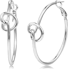 925 Sterling Silber Hypoallergene Herz Creolen 40mm