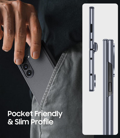 Samsung Galaxy Z Fold 6 Hülle - Magnetischer Scharnier-Schutz - Metallisch