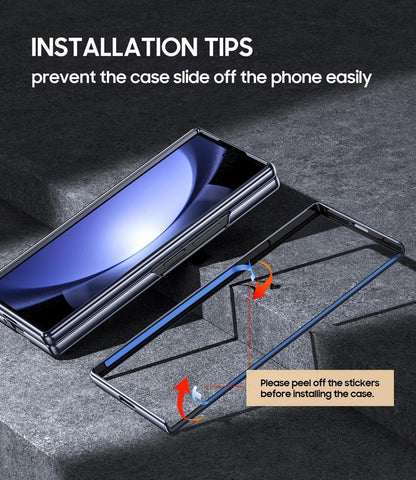 Samsung Galaxy Z Fold 6 Hülle - Magnetischer Scharnier-Schutz - Metallisch