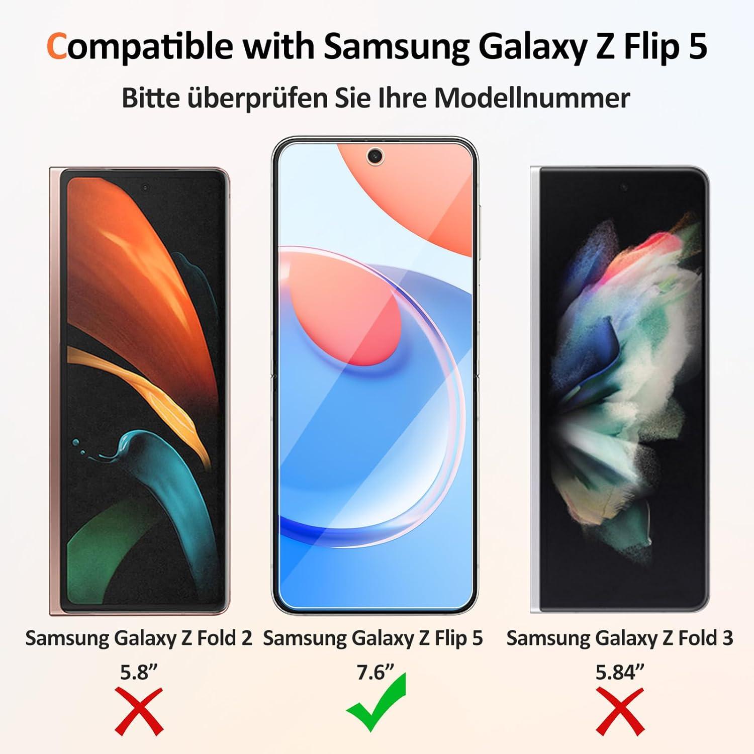 Panzerglas Samsung Galaxy Z Flip 5 Display 9H HD Schutzfolie