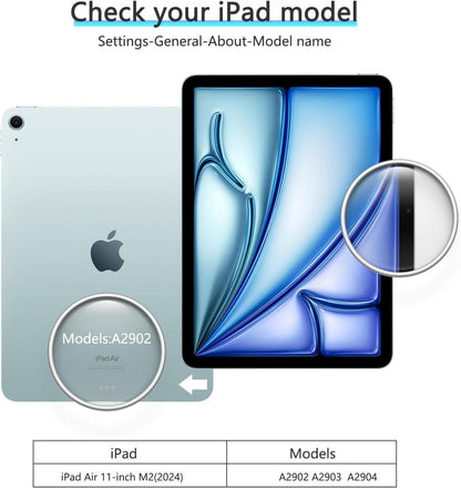OMOTON iPad Air 11 Zoll M2 Schutzfolie Glas 2 Stück 9H