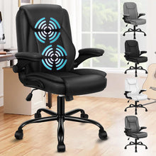 Massage Büro PC Stuhl Leder Schwarz Ergonomisch 150kg