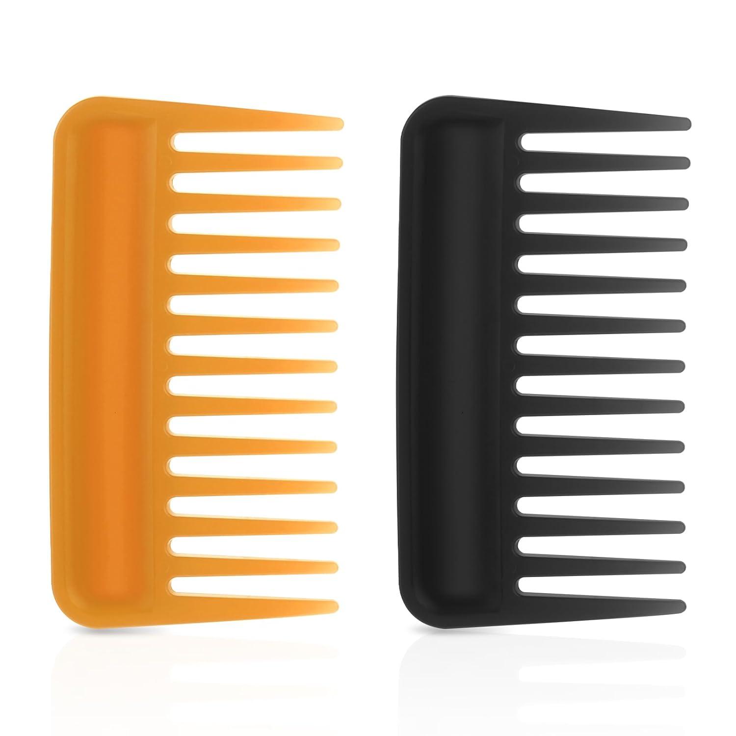 Lockenkamm 2er Set Braune Zähne Styling Afro Strähnenkamm