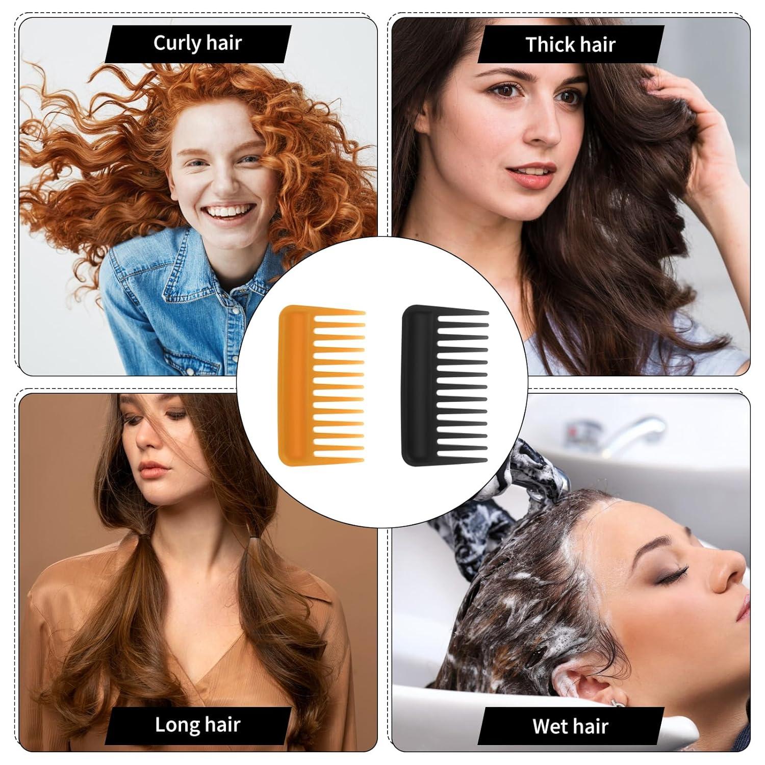 Lockenkamm 2er Set Braune Zähne Styling Afro Strähnenkamm