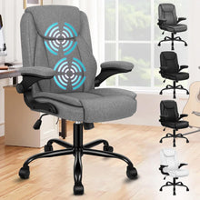 Massage-Bürostuhl Leinen 150kg belastbar 90-135° Rückenlehne ergonomic