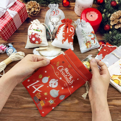 Adventskalender Säckchen Selbst Befüllen 24 Stoffbeutel 2