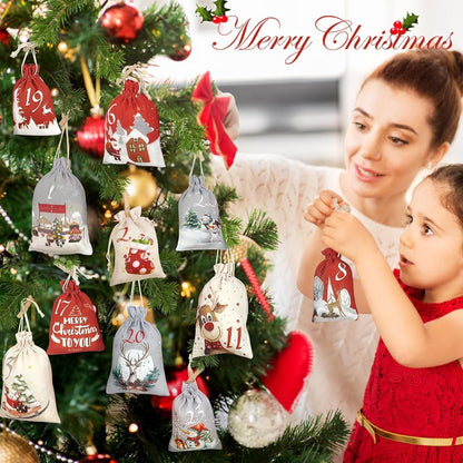 Adventskalender Säckchen Selbst Befüllen 24 Stoffbeutel 2