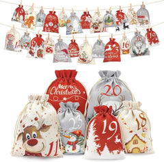 Adventskalender Säckchen Weihnachtskalender selbst befüllen 24