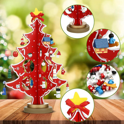 Mini Weihnachtsbaum Holz Weihnachtsdeko Adventskalender Tannenbaum 3D Weihnachtsbaum Kinder Geschenk