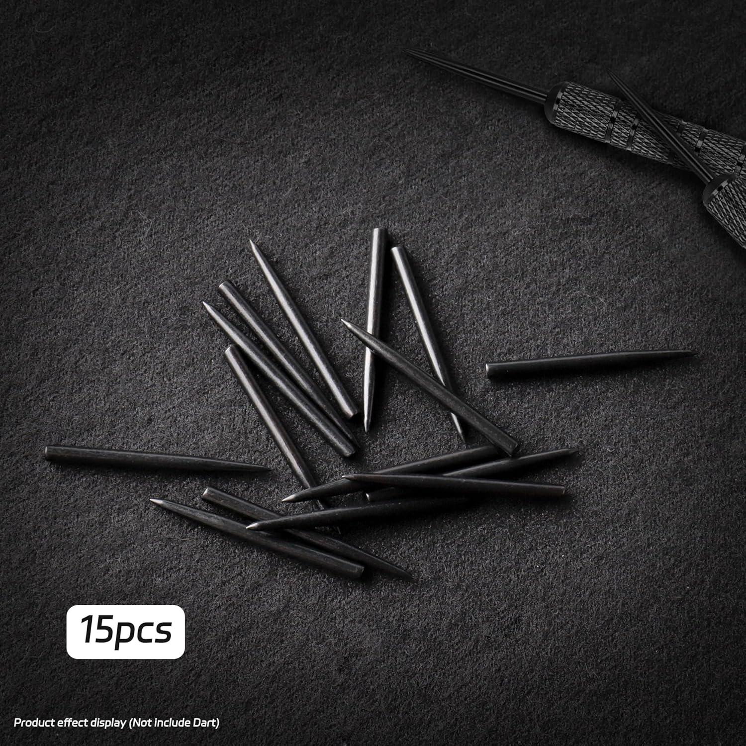 Dartspitzen Ersatz Glatte Spitzen Schwarz 30mm 15stk Packung