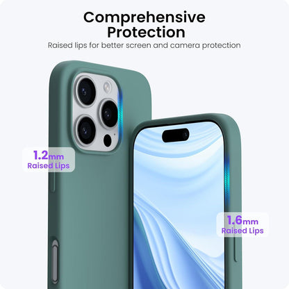 iPhone 16 Pro Hülle Silikon 6,3 Zoll Flüssiges Silikon Piniengrün