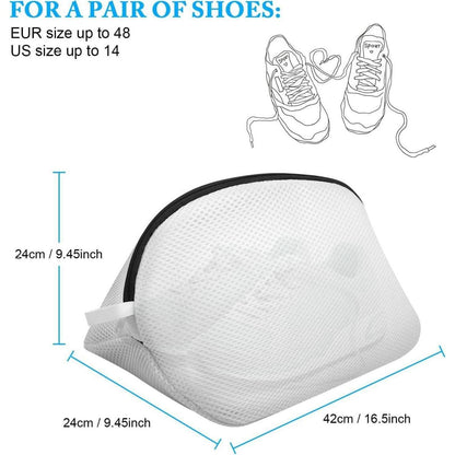 Schuhwaschbeutel Netz Wäschenetz für Schuhe & Kleidung