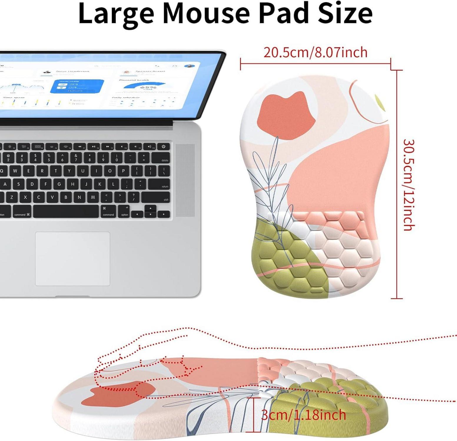 Ergonomisches Mousepad mit Handauflage und Memory-Schaum