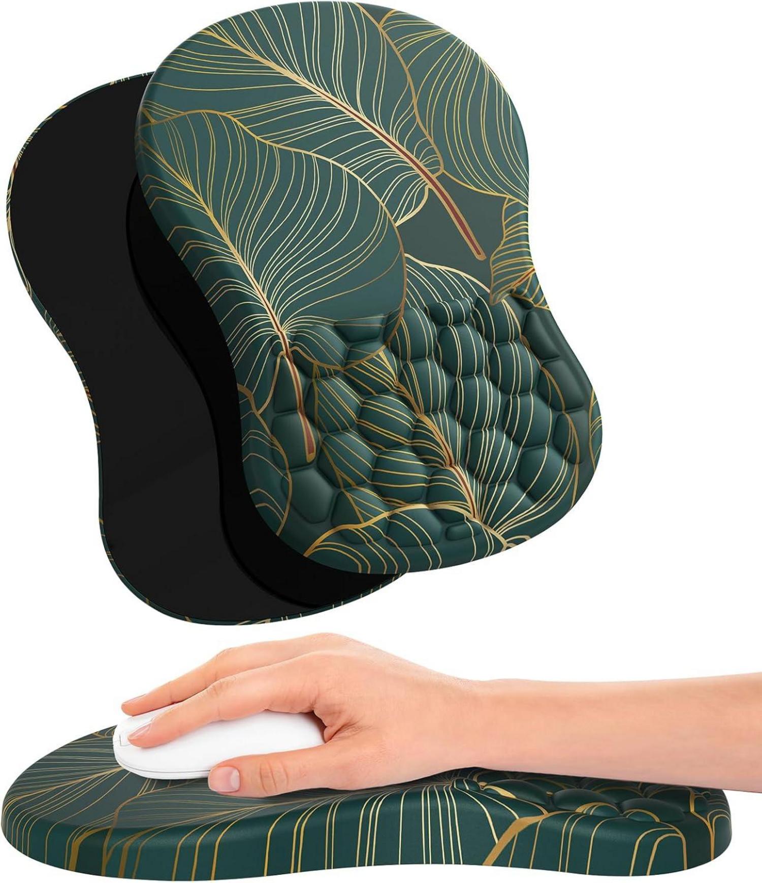 Ergonomisches Mousepad mit Handauflage, Memory-Schaum & Rutschfester