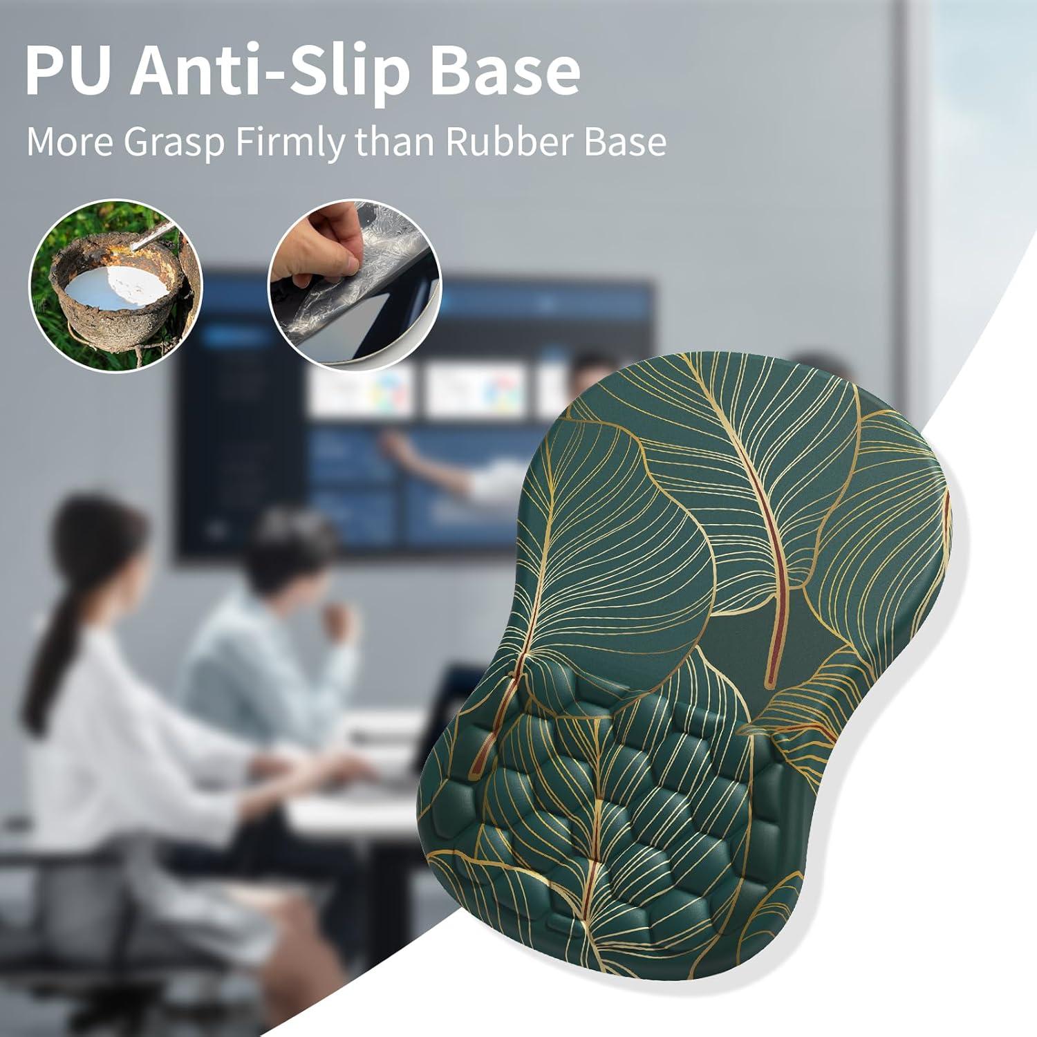 Ergonomisches Mousepad mit Handauflage und Memory-Schaum, Rutschfeste