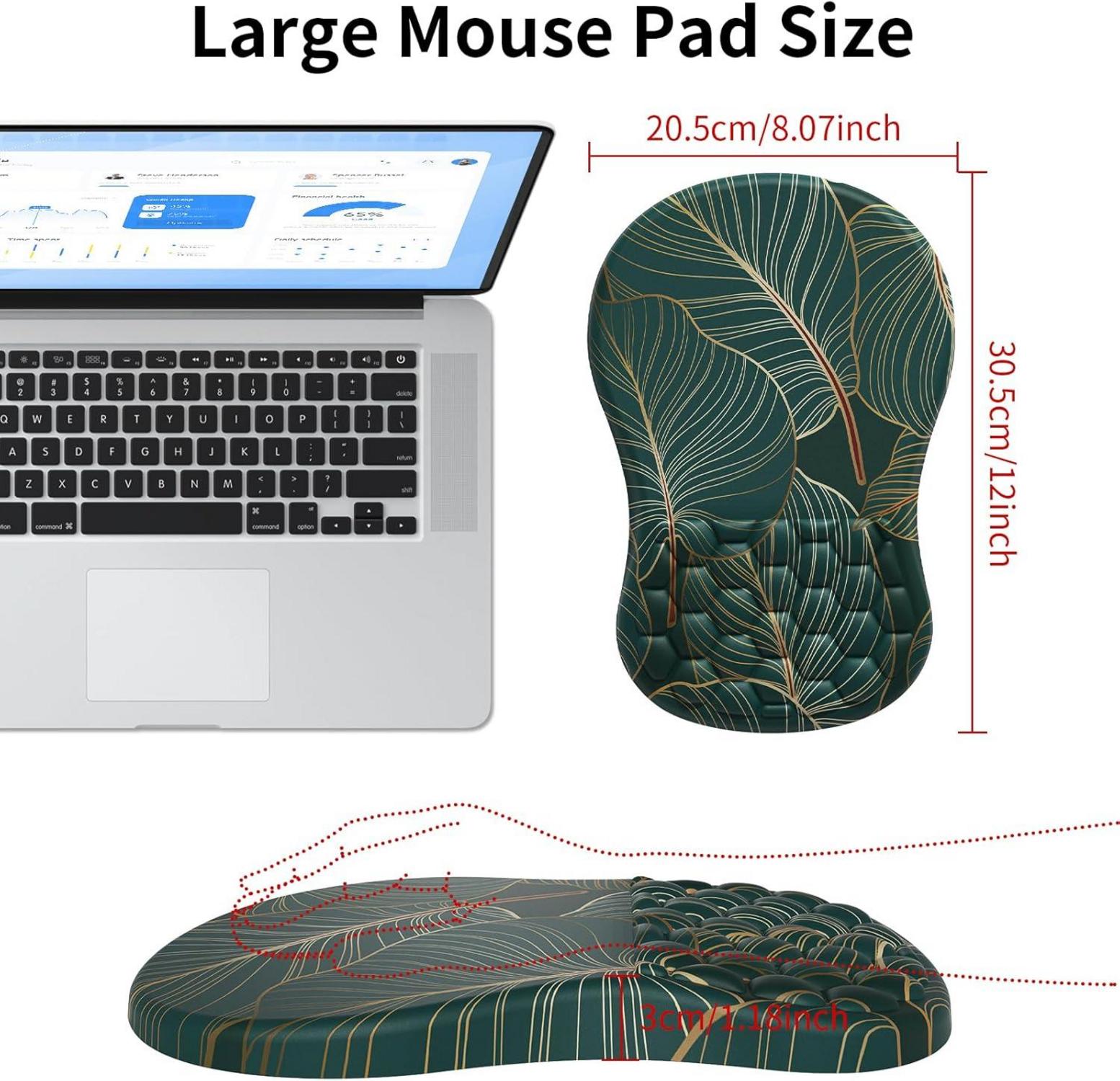 Mousepad Handauflage Massage Memory-Schaum Rutschfest Büro