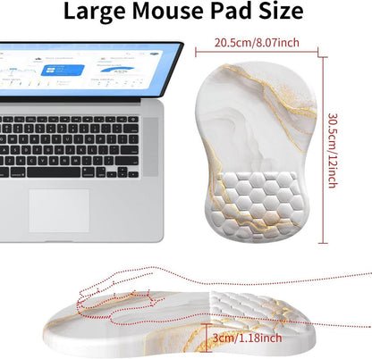 Mousepad mit Handauflage und Massage-Design, ergonomisches Mauspad mit