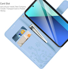 Lederhülle Xiaomi Redmi Note 13 4G Wallet Himmel Blau