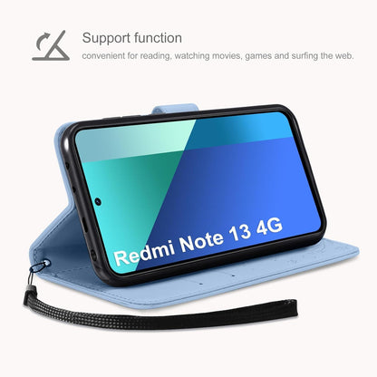 Xiaomi Redmi Note 13 4G Lederhülle Wallet Schutzhülle Blau