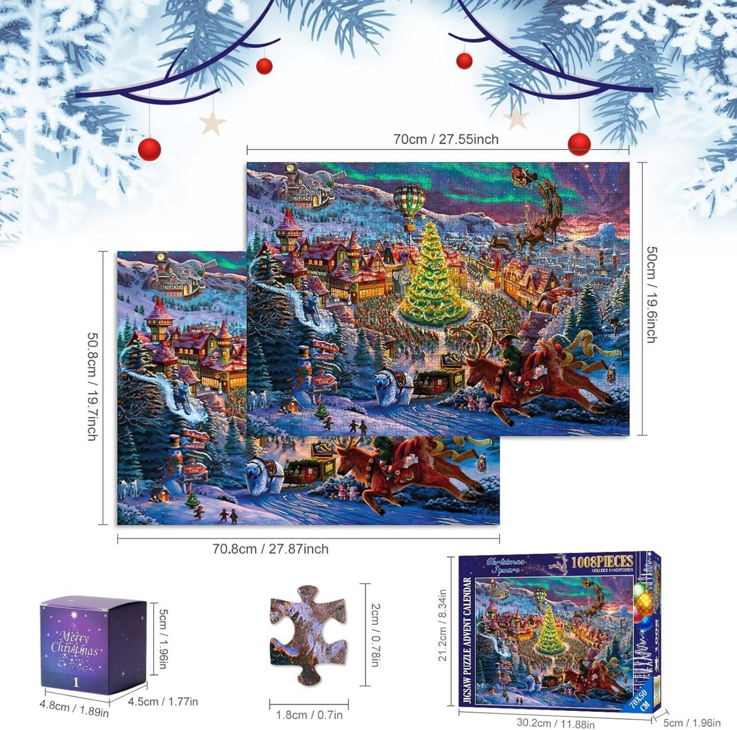 Adventskalender Puzzle Weihnachten Nord Erwachsene 1008 Teile