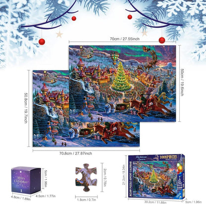 Adventskalender Puzzle Weihnachten Nord Erwachsene 1008 Teile